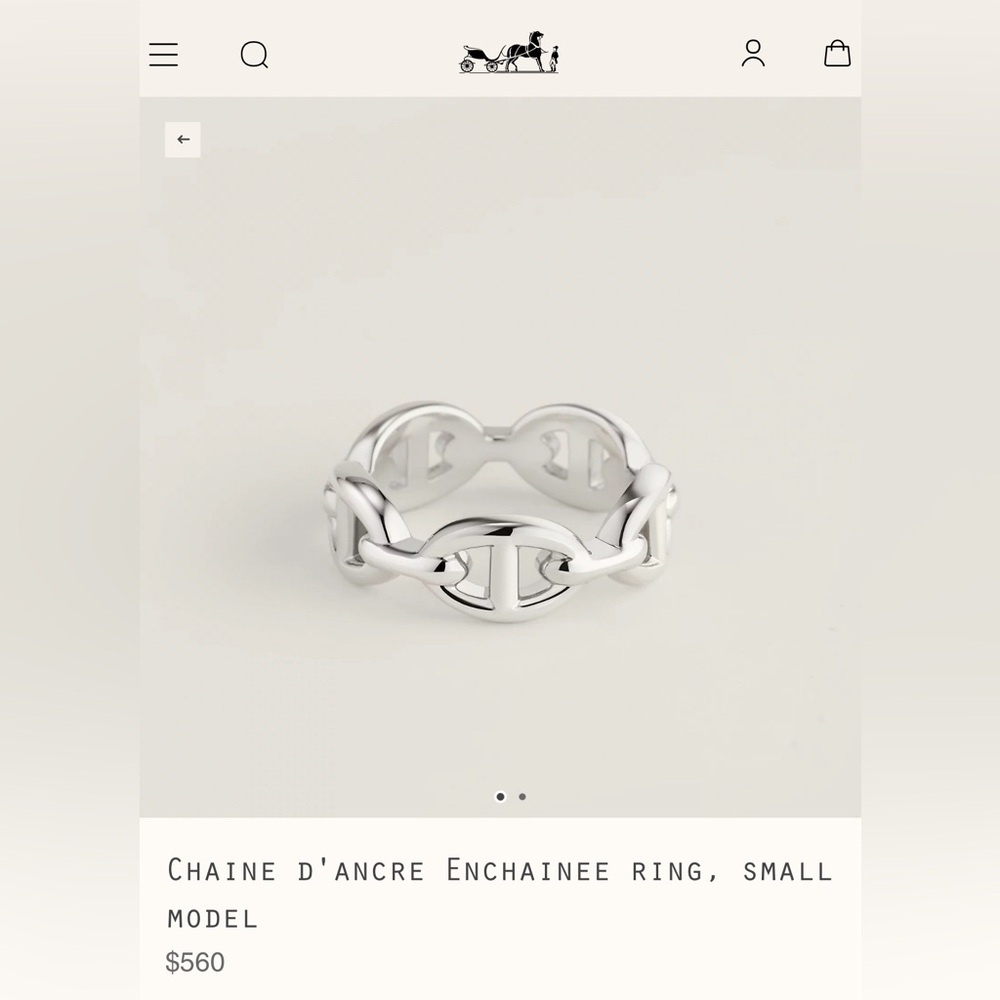 Chaine d'ancre Enchainee ring, small model size 54 - Picture 7 of 9